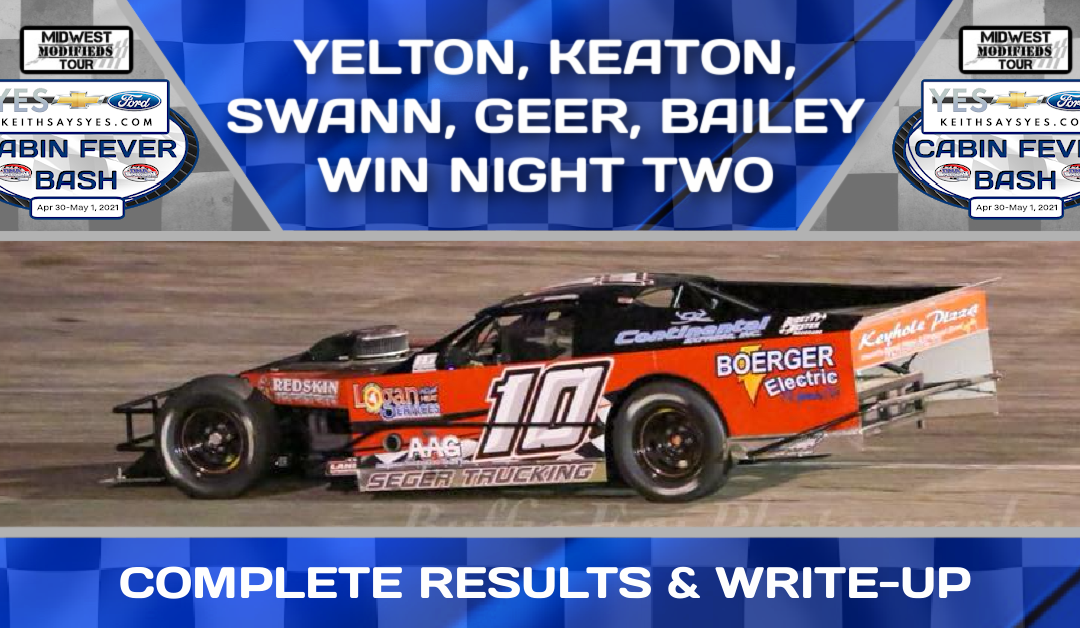 Yelton, Keaton, Swann, Geer, Bailey win on May 1st!