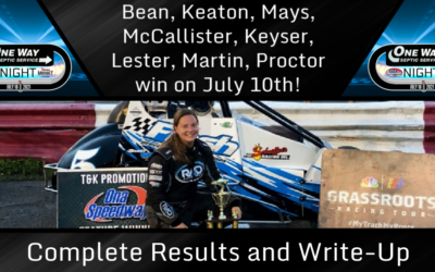 Bean, Keaton, Mays, McCallister, Keyser, Lester, Martin, Proctor win on July 10th!