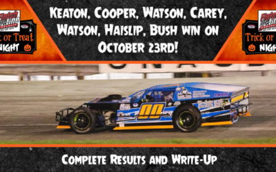 Keaton, Cooper, Watson, Carey, Watson, Haislip, Bush win on October 23rd!