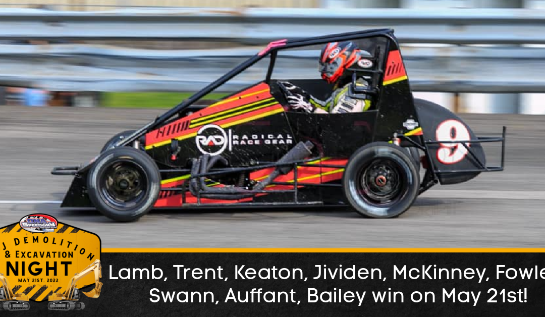 Lamb, Trent, Keaton, Jividen, McKinney, Fowler, Swann, Auffant, Bailey win on May 21st