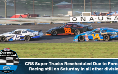 CRS Super Trucks Rescheduled Due to Forecast; Racing still on Saturday in all other divisions