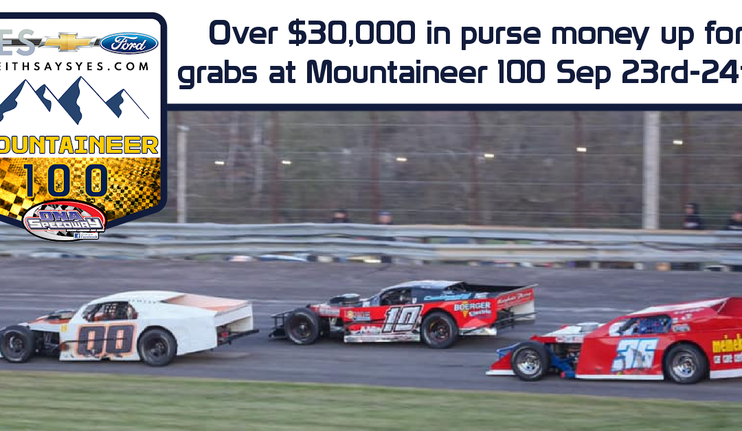 Ona Speedway readies for historic Mountaineer 100 September 23rd-24th