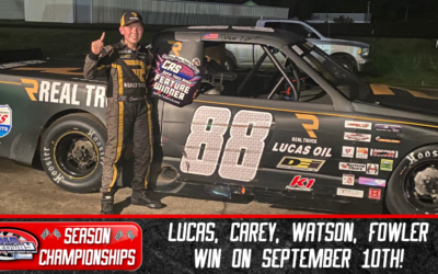 Lucas, Carey, Watson, Fowler win on September 10th!