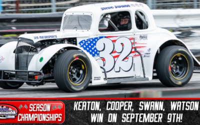 Keaton, Cooper, Swann, Watson win on September 9th!