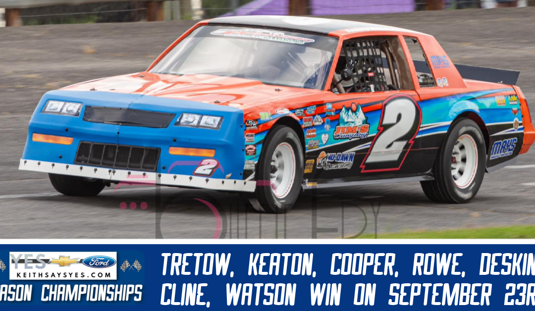 Tretow, Keaton, Cooper, Rowe, Deskins, Cline, Watson win on September 23rd!