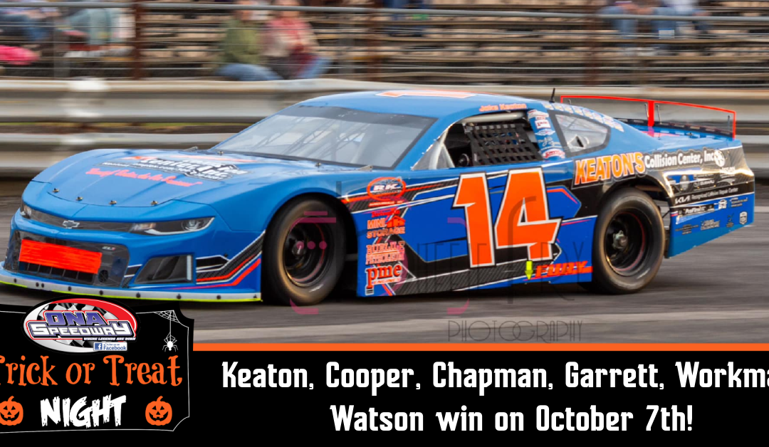Keaton, Cooper, Chapman, Garrett, Workman, Watson win on October 7th!