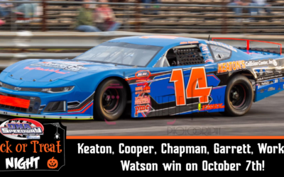 Keaton, Cooper, Chapman, Garrett, Workman, Watson win on October 7th!