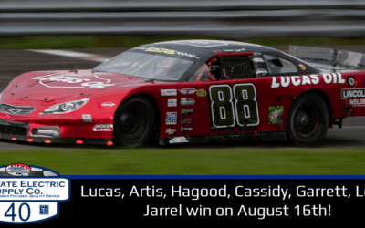 Lucas, Artis, Hagood, Cassidy, Garrett, Long, Jarrel win on August 16th!