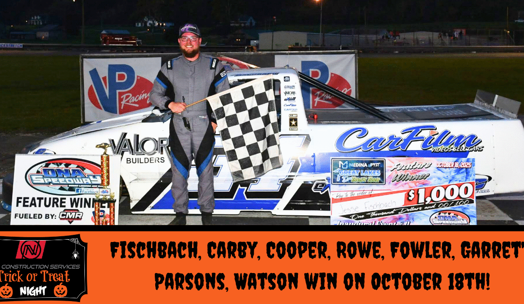 Fischbach, Carby, Cooper, Rowe, Fowler, Garrett, Parsons, Watson win on October 18th!