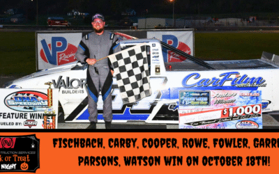 Fischbach, Carby, Cooper, Rowe, Fowler, Garrett, Parsons, Watson win on October 18th!