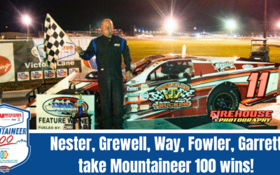 Nester, Grewell, Way, Fowler, Garrett take Mountaineer 100 wins!