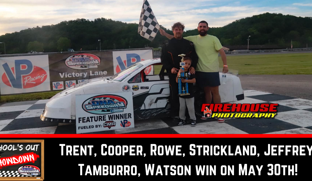 Trent, Cooper, Rowe, Strickland, Jeffrey, Tamburro, Watson win on May 30th!