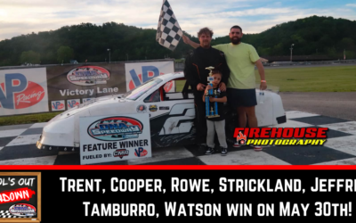 Trent, Cooper, Rowe, Strickland, Jeffrey, Tamburro, Watson win on May 30th!