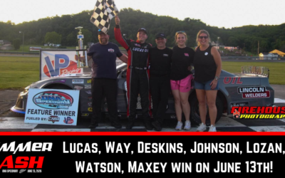 Lucas, Way, Deskins, Johnson, Lozan, Watson, Maxey win on June 13th!