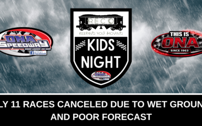 July 11th Races Canceled due to Wet Grounds & Poor Forecast
