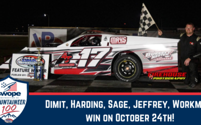 Dimit, Harding, Sage, Jeffrey, Workman win on October 24th!
